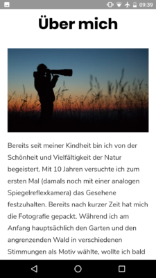 Neue Website - Smartphone Ansicht